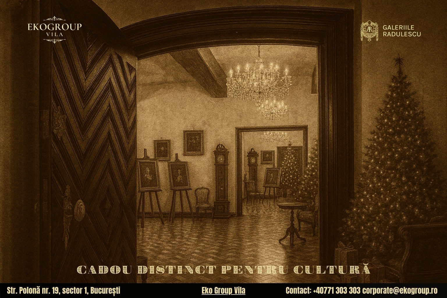 Cadou de Crăciun inspirat: o călătorie culturală la expoziția „Crăciunul anilor ’30” de la Eko Group Vila